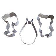 Yunko 3pcs Snoopy Totoro Relaxing Bear Cartoon Stainless Steel Cookie Cutter Fondant Cutter Cake Decorating Tools