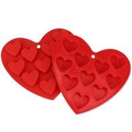 Chocolate Molds, Candy Mold, Ice Cube Molds, Silicone Mold, Baking Molds, Soap Molds with 10-Capacity Heart Shape... N2