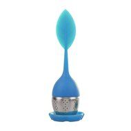 Tea Infuser Leaf Strainer Food Grade Silicone Bag Filter Diffuser With Stainless Steel Ball for Herbal Loose-Blue N12