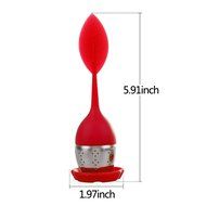 Tea Infuser Leaf Strainer Food Grade Silicone Bag Filter Diffuser With Stainless Steel Ball for Herbal Loose-Blue N14