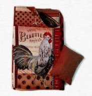 Rolls Basket Liner, Microwavable, Rooster Print N3