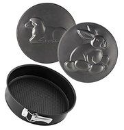 Zenker 7418 &quot;Special Creative&quot; Hare + Lamb Springform-Set, Black, 10.24 x 2.56&quot; N3