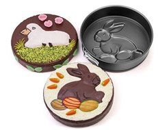 Zenker 7418 &quot;Special Creative&quot; Hare + Lamb Springform-Set, Black, 10.24 x 2.56&quot; N5