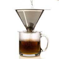 One Cup Coffee Maker by HouseBasics, Pour Over Coffee Dripper made with Stainless Steel Micro Mesh, Filterless... N2