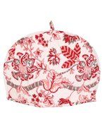 White Tea Cosy Cotton 15x11 Tea Cozy Hand Block Printed Floral By Rajrang
