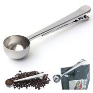 Stainless Steel Coffee Scoop 6.8-inch, Measuring Scoop Spoon with Bag Sealing Clip Good Helper, Style Universal... N6