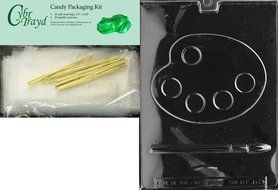 Cybrtrayd J069 Palette and Brush Chocolate Candy Mold with Exclusive Cybrtrayd Copyrighted Chocolate Molding Instructions N6