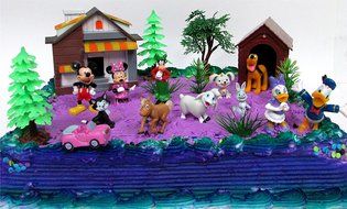 15 Piece MICKEY MOUSE CLUBHOUSE Birthday Cake Topper Set Featuring Mickey and Friends Characters and Decorative... N6