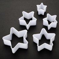 5PCS Pentagram Star Shape Cake Baking Mold Mould Set