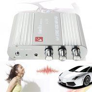 ELEGIANT 200W 12V Mini Hi-Fi Amplifier Booster Radio MP3 Stereo for Car Motorcycle Home with Power Adapter N14