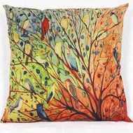 Beautyvan Comfortable Tree Flower Floral Cotton Sofa Pillowcase Cushion Cover N2