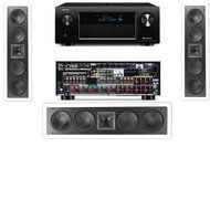 Klipsch KL-6504-THX In-Wall LCR Speaker(3-Each) Denon AVR-X4000 IN-Command 7.2- White