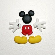 Silicone Molds Mickey Mouse Moulds (20-29mm) Fondant Icing Chocolate Clay Candy N9