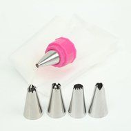 Genenic Tips Sugar Craft Cupcake Icing Piping Nozzles Decorating Tool Set Pastry Bag N2