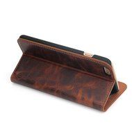 ONLY ! iPhone 7Plus CASE Aroko Genuine Leather Wallet Case Classic Folio Case Book Design with Stand and ID Credit... N12