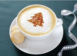 Efanr 16PCS/Set Plastic Coffee Latte Garland Mould Printing Model Template Pad Duster Spray Cappuccino Fancy Coffee... N6