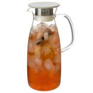 FORLIFE Mist Glass Ice Tea Jug , 50-Ounce, Red N13