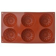 EVTECH(TM) 6 Cavity Chrysanthemum Style Silicone Gel Non Stick Cake Bread Mousse Biscuit Ice Pudding Mold Chocolate... N4