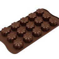 Always Your Chef 15 Cavities Flower Shaped Silicone Candy Baking Mold Mini Cake Making Cups Chocolate DIY Mold...