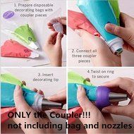 HuaYang Creative 3 Color Icing Piping Cake Cream Baking Nozzle Converter Decorating Tool N5