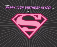 Super girl Super Girl Birthday Edible Cake Image Topper