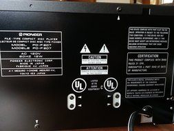 Pioneer PD-F907 101 Compact Disc Player Black N9