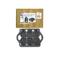 Snowman Cast Iron Christmas Muffin PAN Mold Bakeware