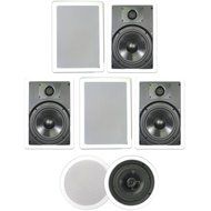 Theater Solutions TSCS-67 1260 Watt 7CH 6.5" In-Wall/Ceiling Home Theater Speaker System