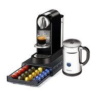 Nespresso Citiz D111 Limousine Black Single Serve Espresso Machine and Aeroccino Plus Bundle and Bonus 40 Capsule...