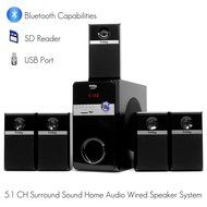Frisby FS-5080BT 5.1 Surround Sound Home Theater Speakers System with Bluetooth USB/SD/AUX and Remote N8