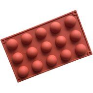 Always Your Chef 15-Cavity Silicone Small Dome Chocolate Candy Making Molds, Mini Baking Cups for Cupcake, Jello...