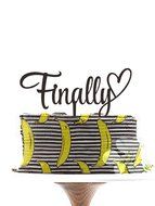 Finally Cake Topper,Wedding Cake Topper,Custom Cake Topper,Personalized Cake Topper,Unique Cake Topper,script...