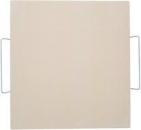 Pizza Stone - Juvale Ceramic Pizza Grill Squared Stone With Handles- 14" x 15" x .5"