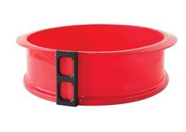 Fox Run Brands Silicone Springform Pan with Glass Bottom, Red