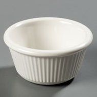 Black Heavy Weight Melamine Fluted Ramekin 3 Ounce -- 48 per case N5