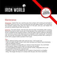 Cast Iron Pizza Pan 14" inch By Iron World, Hand Made, Black, Pre Seasoned, Free Gift Chef Glove and BBQ Recipes... N4