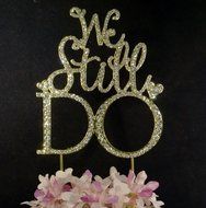 Mr &amp; Mrs Gold Crystal Cake Toppers Bling Gold Cake Decorations Weddings Birthday Anniversary Showers Party by... N2