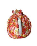 Teapot Cozy, tea warmer with Yellow birds and Orange, Red paisley on white for a 5-8 cup teapot #316