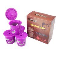 Gutens Reusable Coffee Filter Coffee Cup for All Keurig 1.0 Series - 4 pcs (1.0 Model, Red) N15