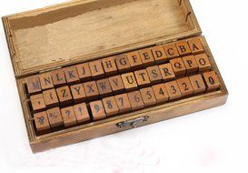 1sets/lot Capital Letter Antique Retro Vintage Wooden Box Alphabet Stamp (1sets) N3