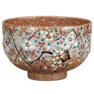 Japanese Matcha Bowl Plum Kutani Yaki(ware)