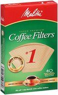 No. 1 Cone Coffee Filter In Natural Brown 40 Ct (Pack of 6) by Melitta In N2