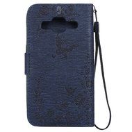 Galaxy Core Prime Wallet Case,PHEZEN Serect Garden Butterfly Flower Inlaid Shiny Glitter Diamond Pu Leather Flip... N18