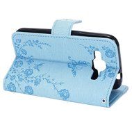 Galaxy Core Prime Wallet Case,PHEZEN Serect Garden Butterfly Flower Inlaid Shiny Glitter Diamond Pu Leather Flip... N22