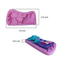 Christmas Gift - Christmas Fondant Silicone Sugar Mold Cake Decorating - Christmas Santa Sled Deer N5