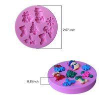 Christmas Gift - Christmas Fondant Silicone Sugar Mold Cake Decorating - Christmas Santa Sled Deer N6