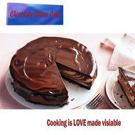 DiDaDi Light Orange Silicone Cake Mold Pan, Round Cake Baking Pans, Non-Stick Bakeware N3