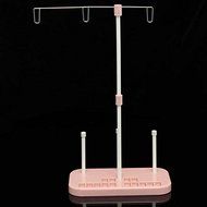 (12095-u) PINK THREE SPOOL THREAD STAND HOLDER HOUSEHOLD SEWING MACHINE (USA) N4