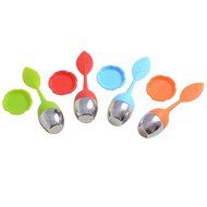chichic Silicone Loose Tea Infuser Set, Cute Strainer, Steeper with Drip Tray, Best for Leaf or Herbal Tea, Green... N4