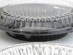 10 Inch Low Dome Plastic Disposable/Reusable Pie Carrier #WJ44 (25) N3